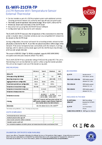 Thumbnail of document Data Sheet - EL-WiFi-21CFR-T Wifi Temperature Data Logger